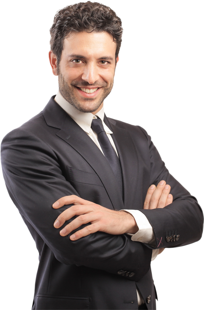 An Attractive Bearded Man Wearing A Nice Suit Stands - Man With Crossed Arms (650x1000), Png Download