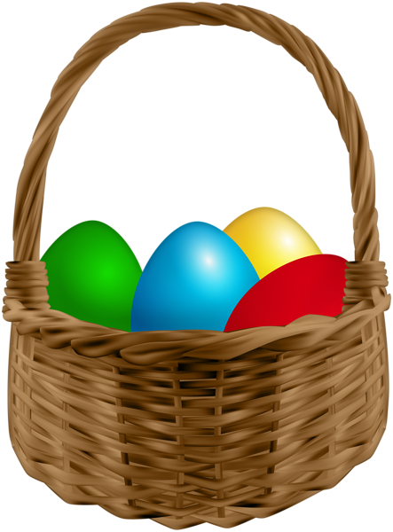 0, - Canasta De Huevos De Pascua (443x600), Png Download