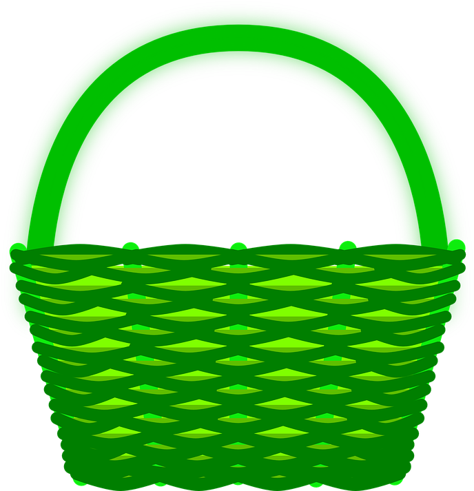 Empty Easter Basket Png Clipart - Basket (741x720), Png Download