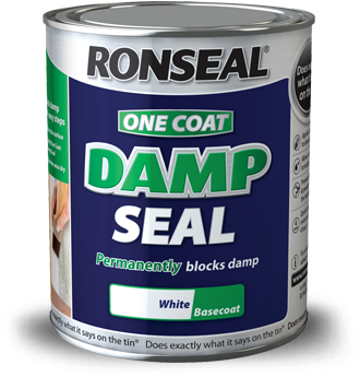 Damp Seal 1l - Ronseal One Coat Damp Seal White 750ml (445x445), Png Download