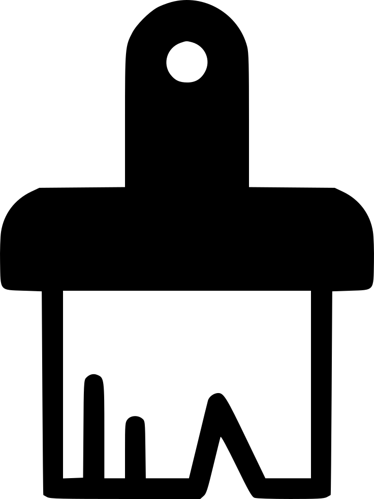 Paint Brush Painter Style Fill Tool Graphic Comments (736x980), Png Download