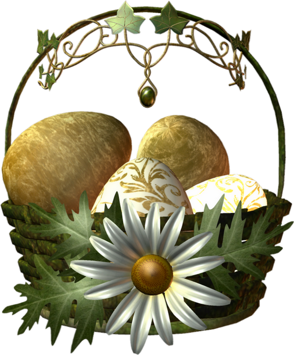 Panier D'eufs De Pâques Png, Tube - Floral Design (580x700), Png Download