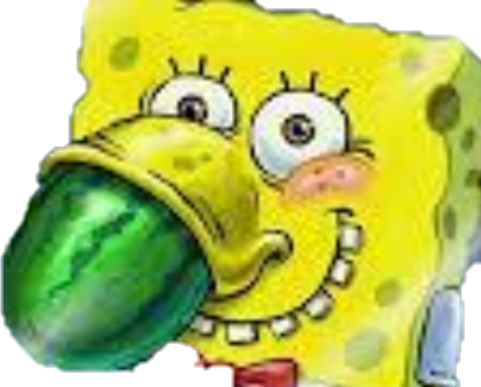 Dank Meme Dankmeme Spongebob Sponge Watermelon Water - Spongebob With A Watermelon In His Nose (481x387), Png Download