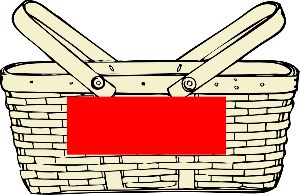 Basket Clipart Transparent - Basket Clipart Black And White (600x390), Png Download