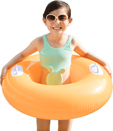 Kids Swimming Png - Child Swimming Png (387x450), Png Download