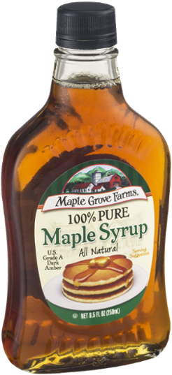 Maple Grove Farms Pure Maple Syrup, 12.5 Oz (600x600), Png Download