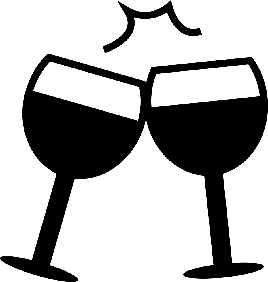 Celebration Toast Comments - Black And White Cartoon Alcohol (930x980), Png Download