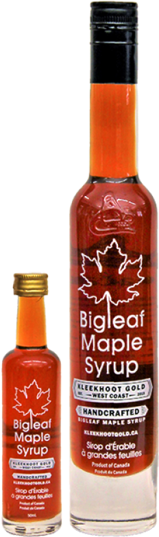 Kleekhoot Gold Big Leaf Maple Syrup - Gold (240x796), Png Download