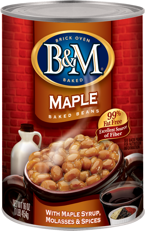 B&m® Baked Beans With Maple Flavor - Boston Baked Beans Can (900x900), Png Download