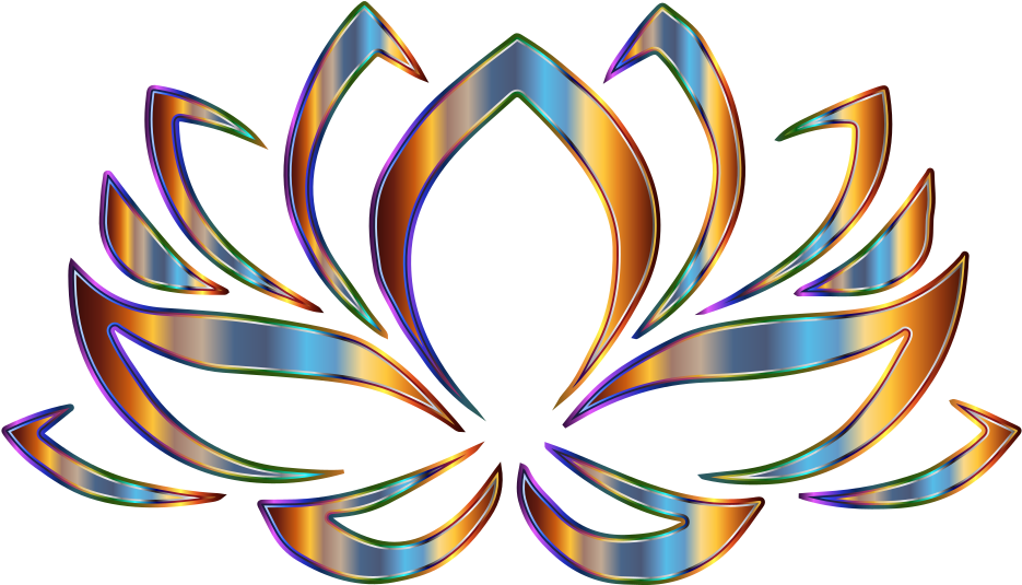 Psychedelic Lotus Flower - Stencil Flor De Loto (1000x582), Png Download