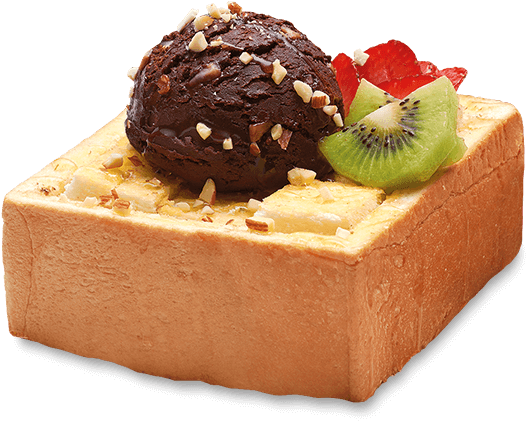 Toast Ice Cream Png (900x689), Png Download