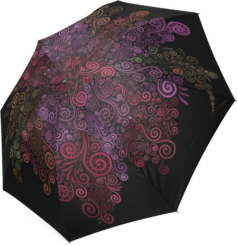 Psychedelic 3d Rose Foldable Umbrella - Umbrella (1000x1000), Png Download