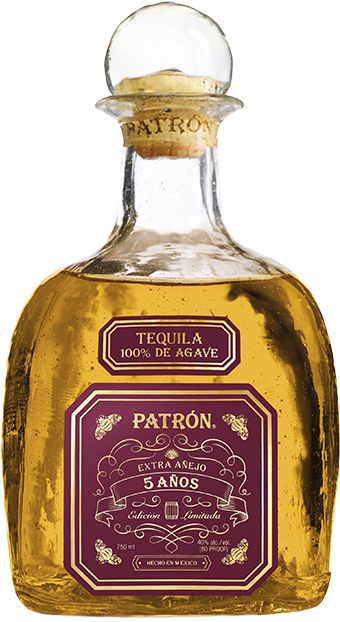 Patron 5 Anos Extra Anejo Tequila - Patron Extra Anejo 5 Anos (341x635), Png Download