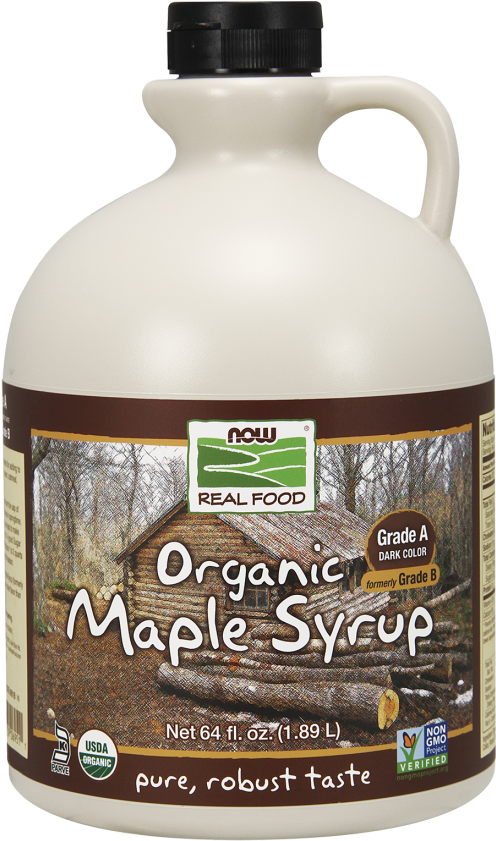 Maple Syrup, Organic Grade A Dark Color - Now Foods Maple Syrup, Organic Grade A 64 Fl. Oz (536x880), Png Download