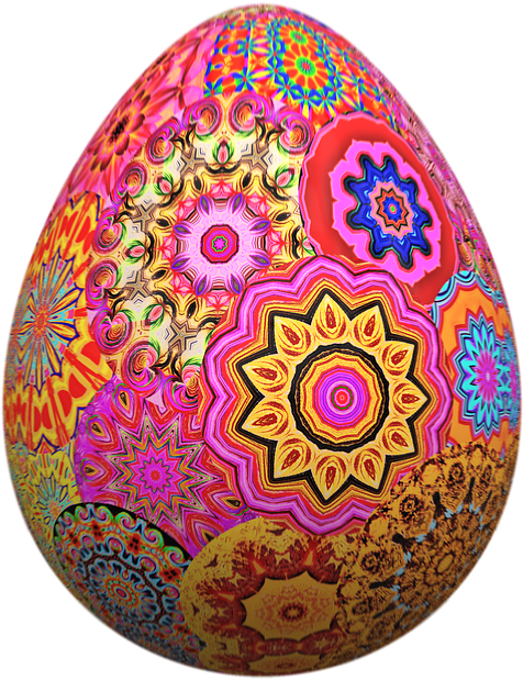 Mandalas - Easter Egg (400x467), Png Download