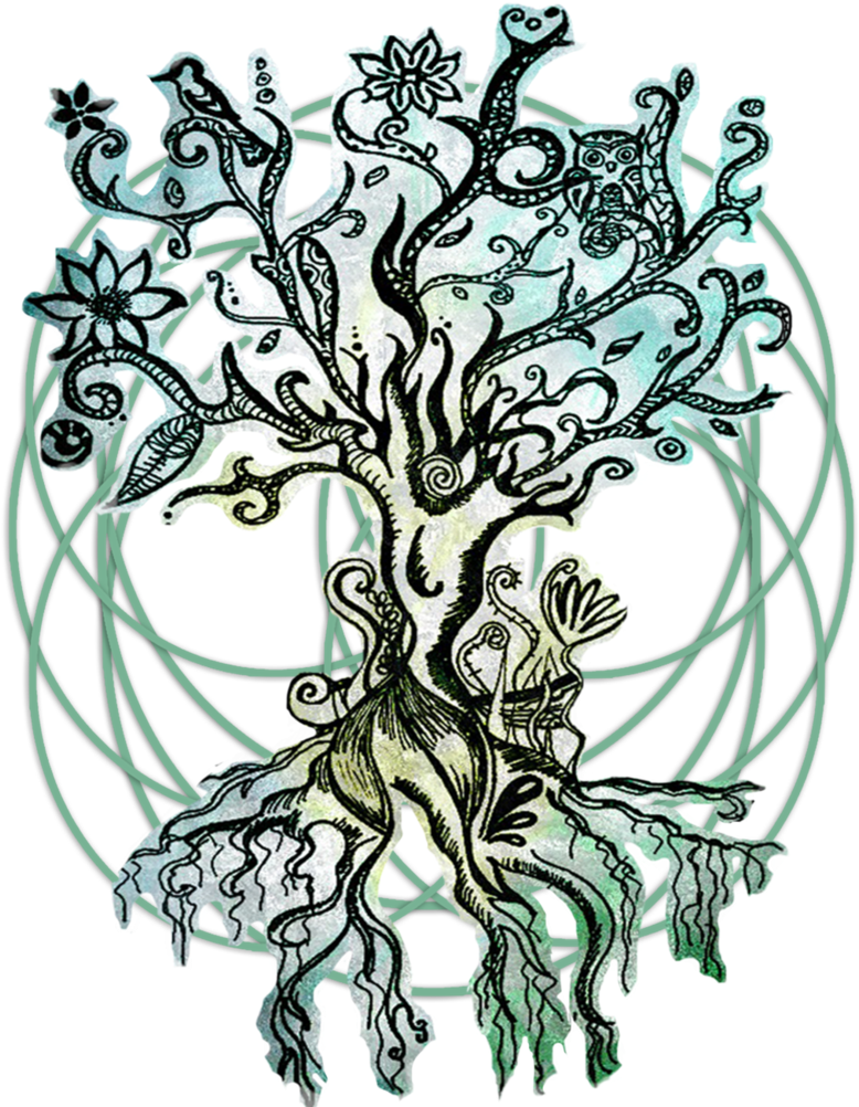Coloured Psychedelic Tree By Fairytale - Psychedelic Tree Png (787x1015), Png Download
