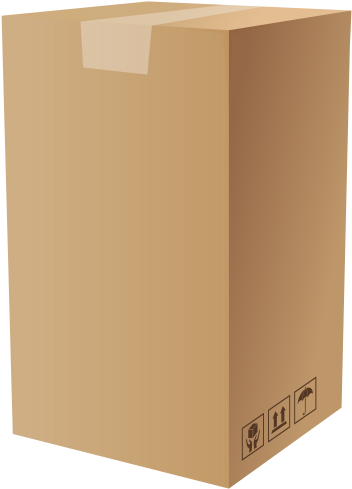Carton Box Png Clip Art - Tall Box Png (359x500), Png Download