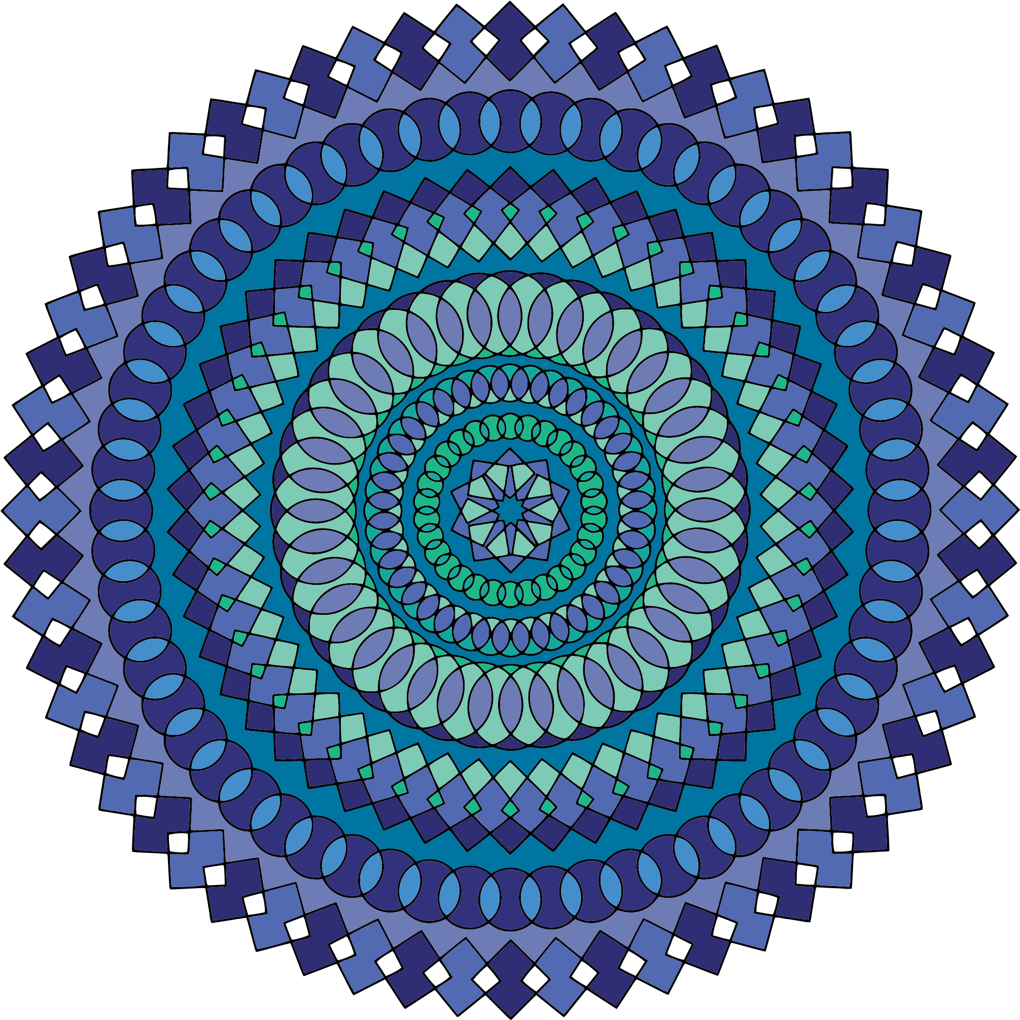 Mandala Swirl Geometric Abstract 1286292 - Mandala (2100x2100), Png Download