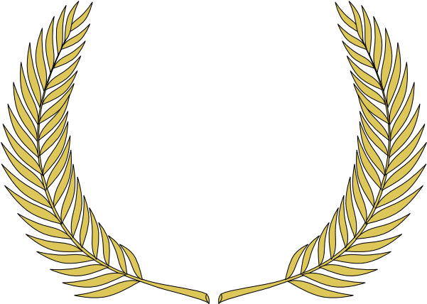 Gold Leaf Clipart Front View - Ramas De Olivo Png (600x460), Png Download