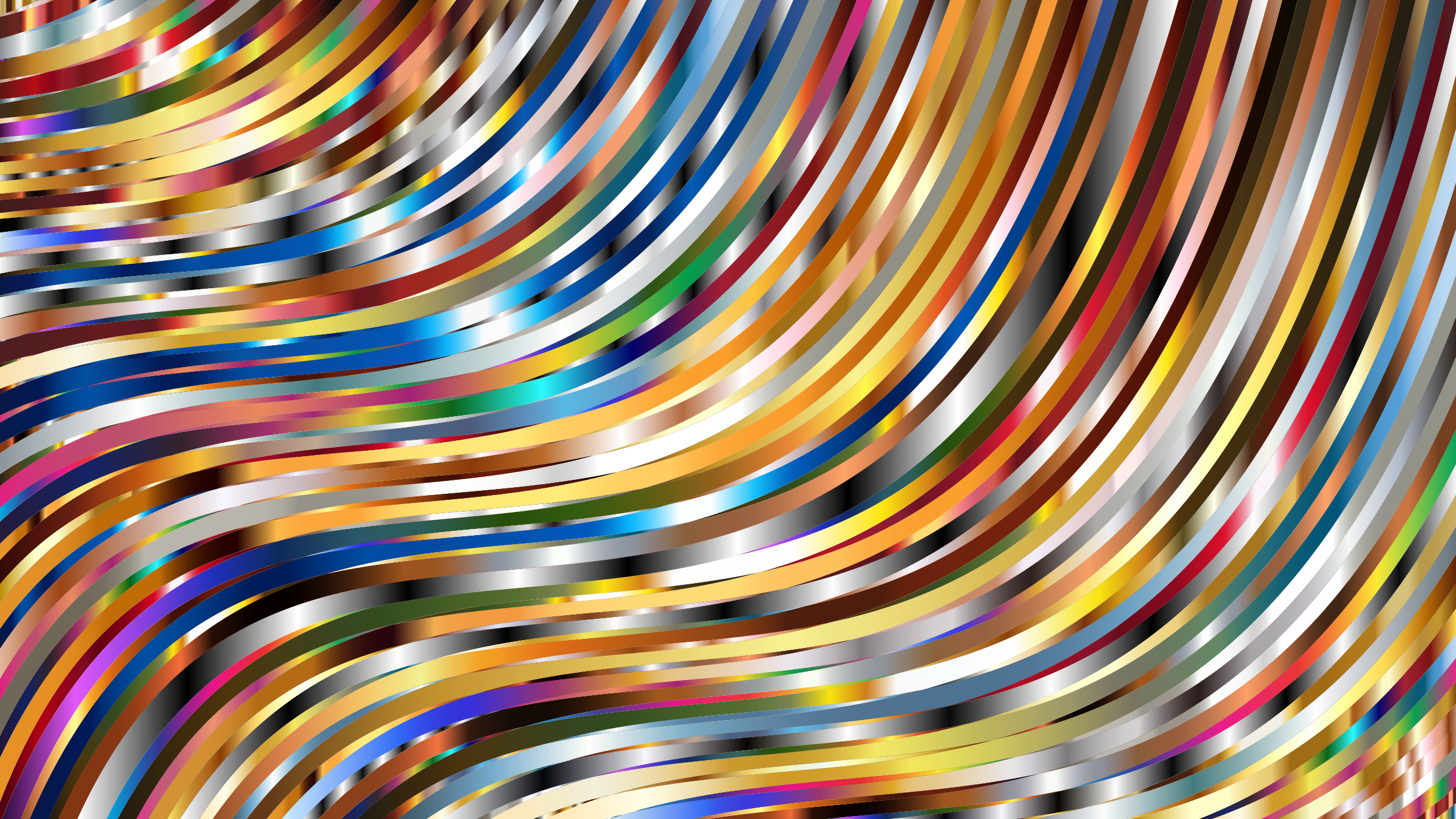 Wavy Psychedelic Background - Wallpaper (2400x1350), Png Download