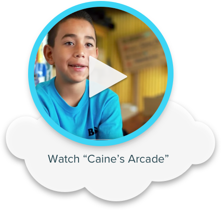 Cardboard Globe Watch Caine's Arcade - Child (456x434), Png Download