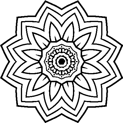 Drawing Flowers Mandalas 58 - Shiva Yantra (600x470), Png Download