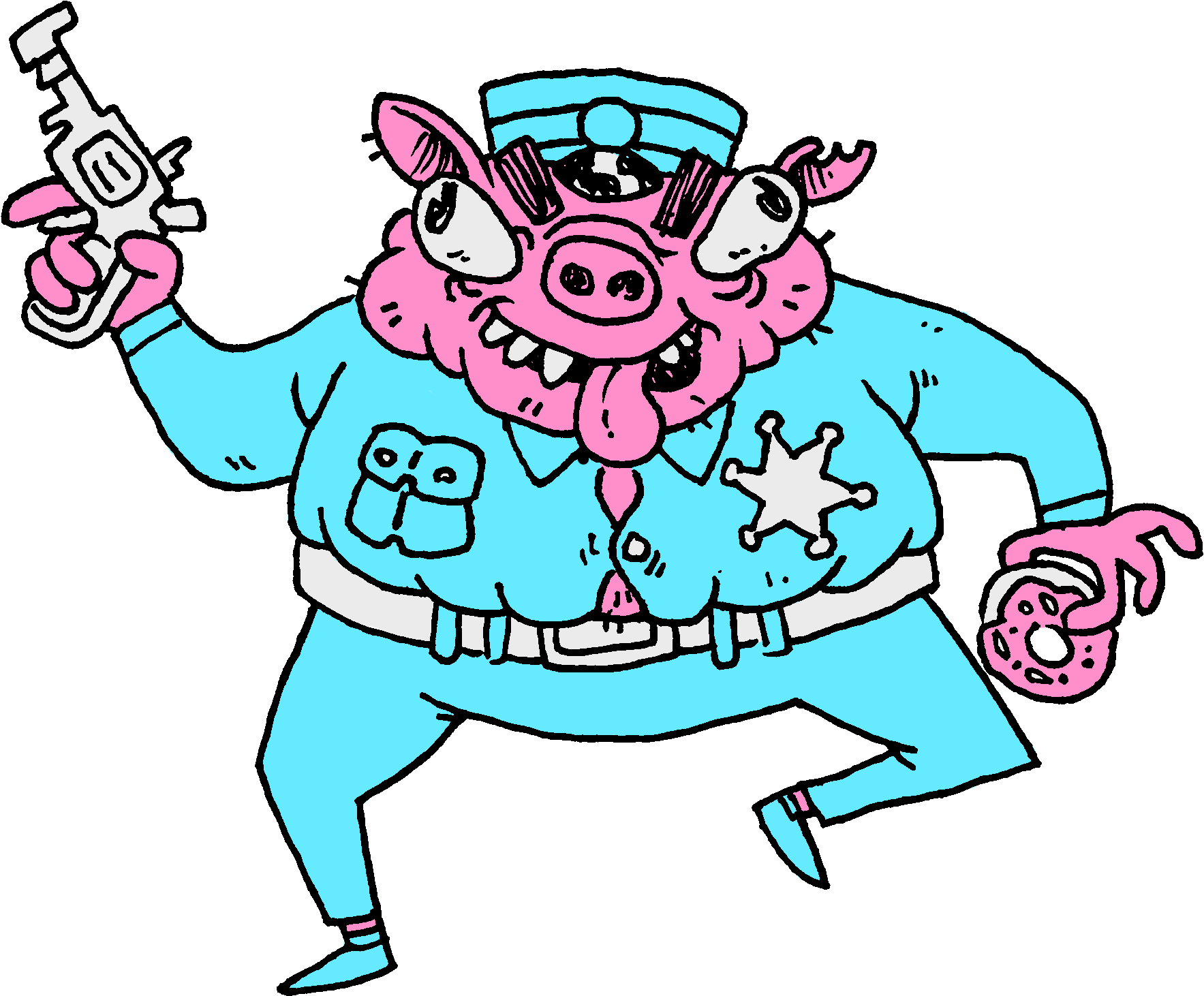 Download - Pig Cop Transparent (2550x2007), Png Download
