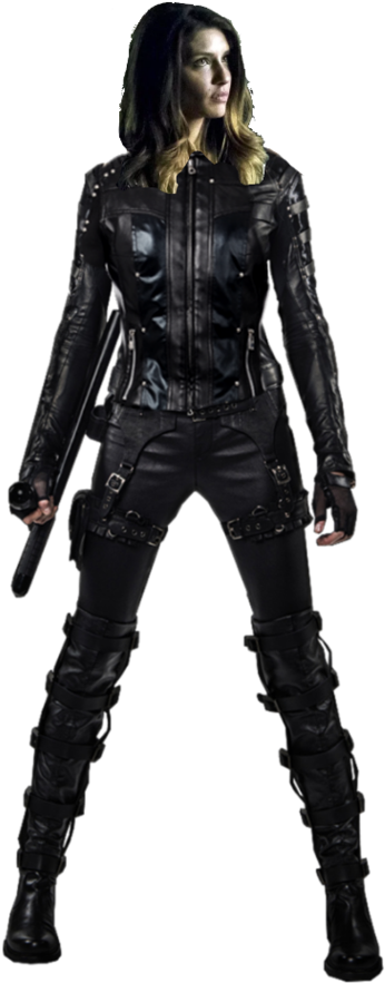 Clip Black And White Stock Arrow Dinah Black Canary - Arrow Laurel Black Canary Transparent (600x971), Png Download