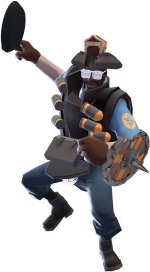 Demoman Wins, Due To Having Ridiculous Overpowered - Freak Fortress 2 Demopan (353x600), Png Download