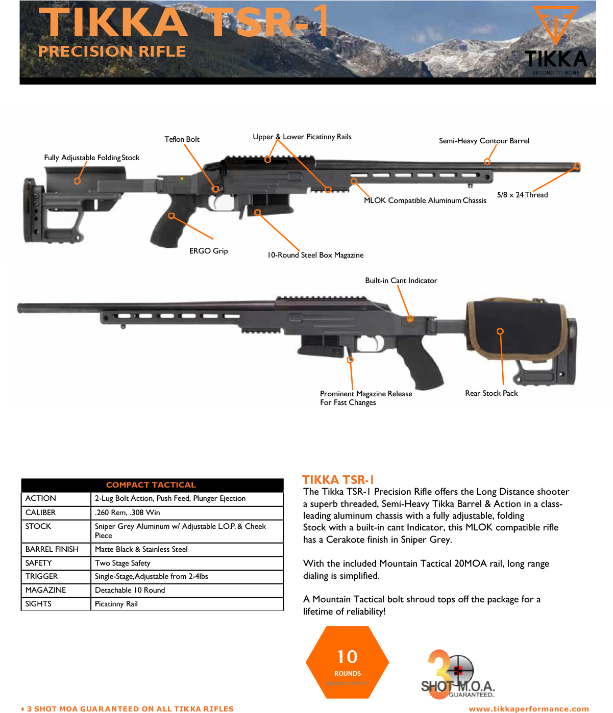 Tsr-1 Sell Sheet3 - Tikka T3 (1200x1449), Png Download