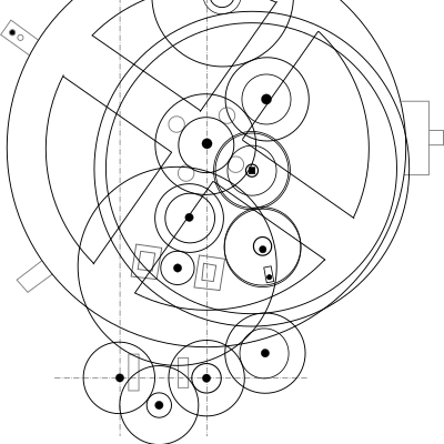 Antikythera Mechanism Schematic (400x400), Png Download
