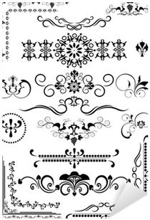 Beautiful Border And Corner Of The Flourishes Sticker - Illustration (400x400), Png Download