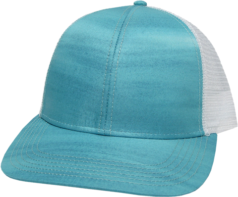 Aqua Blue Brushstroke Trucker - Baseball Cap (500x397), Png Download