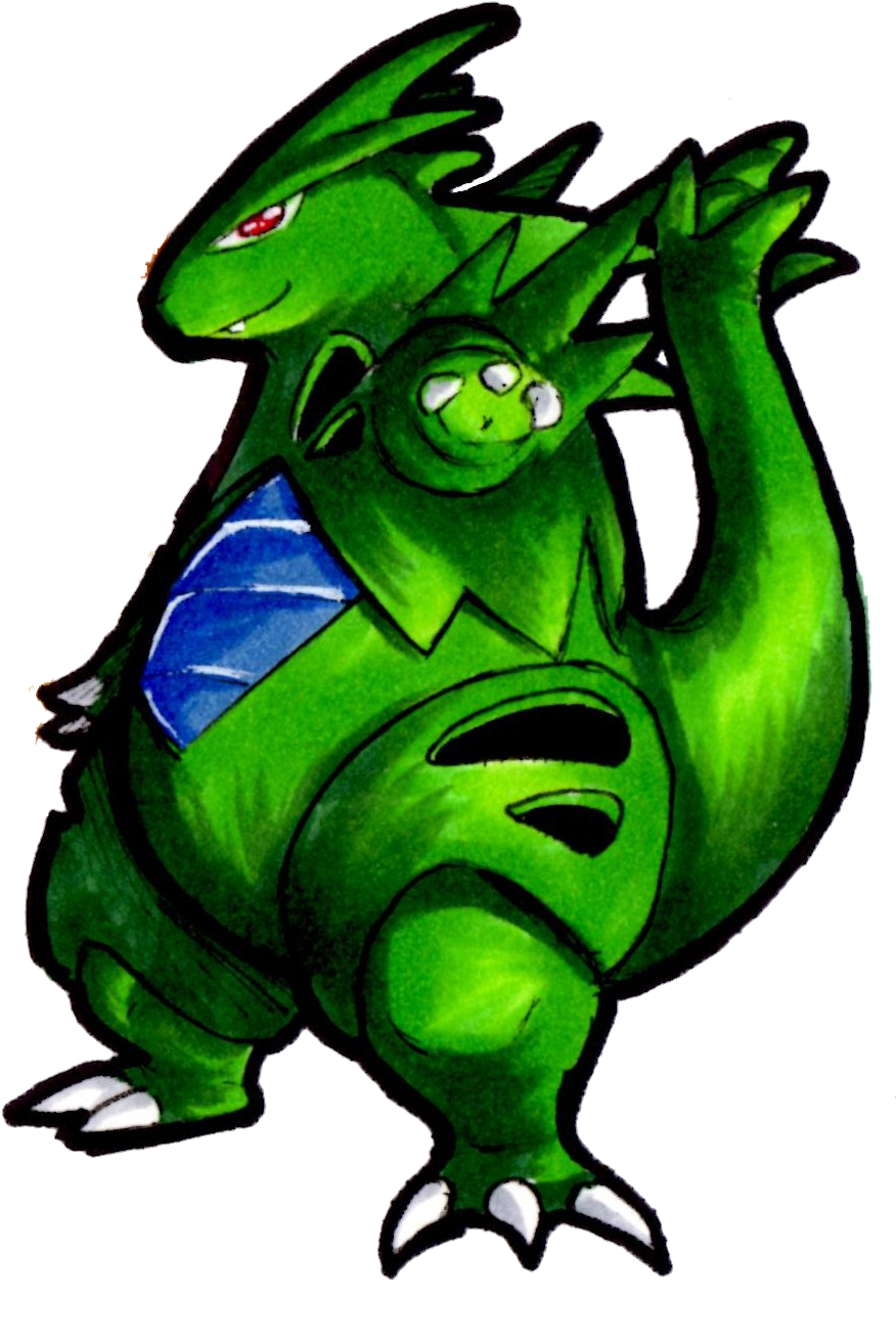 248 Tyranitar - Illustration (894x1541), Png Download