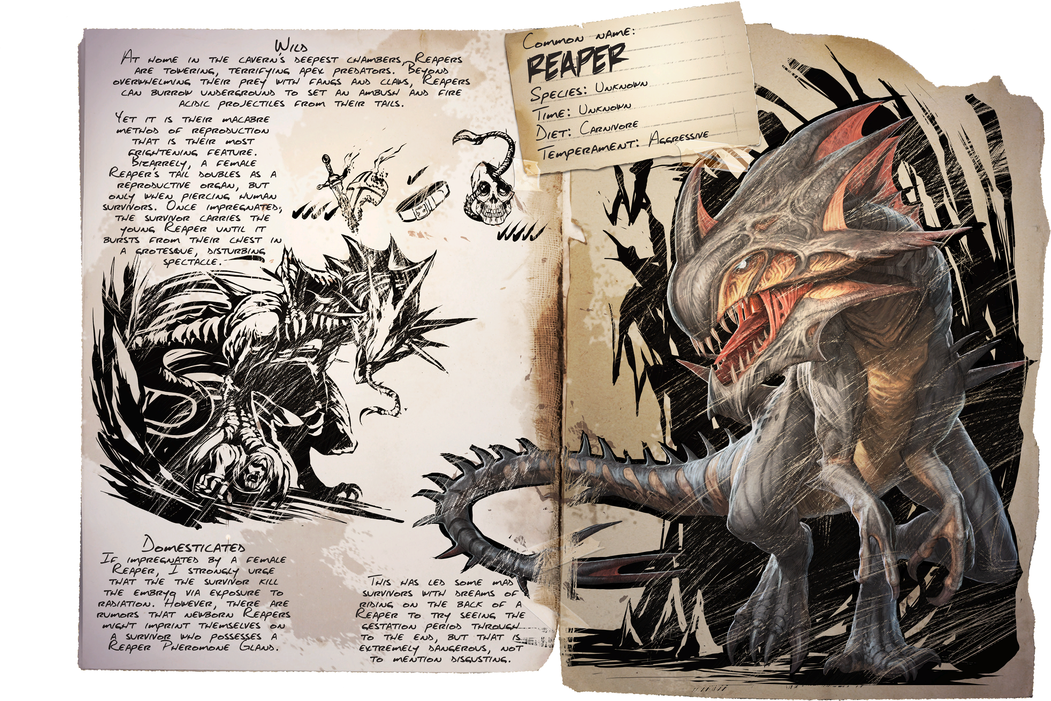 Deutsches Dino Dossier - Ark Reaper (4000x2660), Png Download
