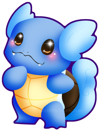 Wartortle Ga Kawaii Desune - Cute Pokemon Wartortle (400x450), Png Download