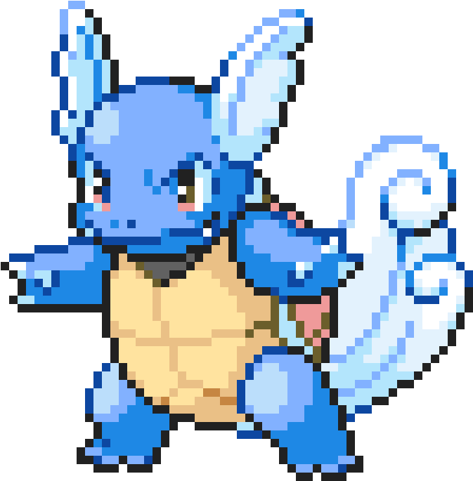 Wartortle - Pixel Art Pokemon Wartortle (1200x1200), Png Download