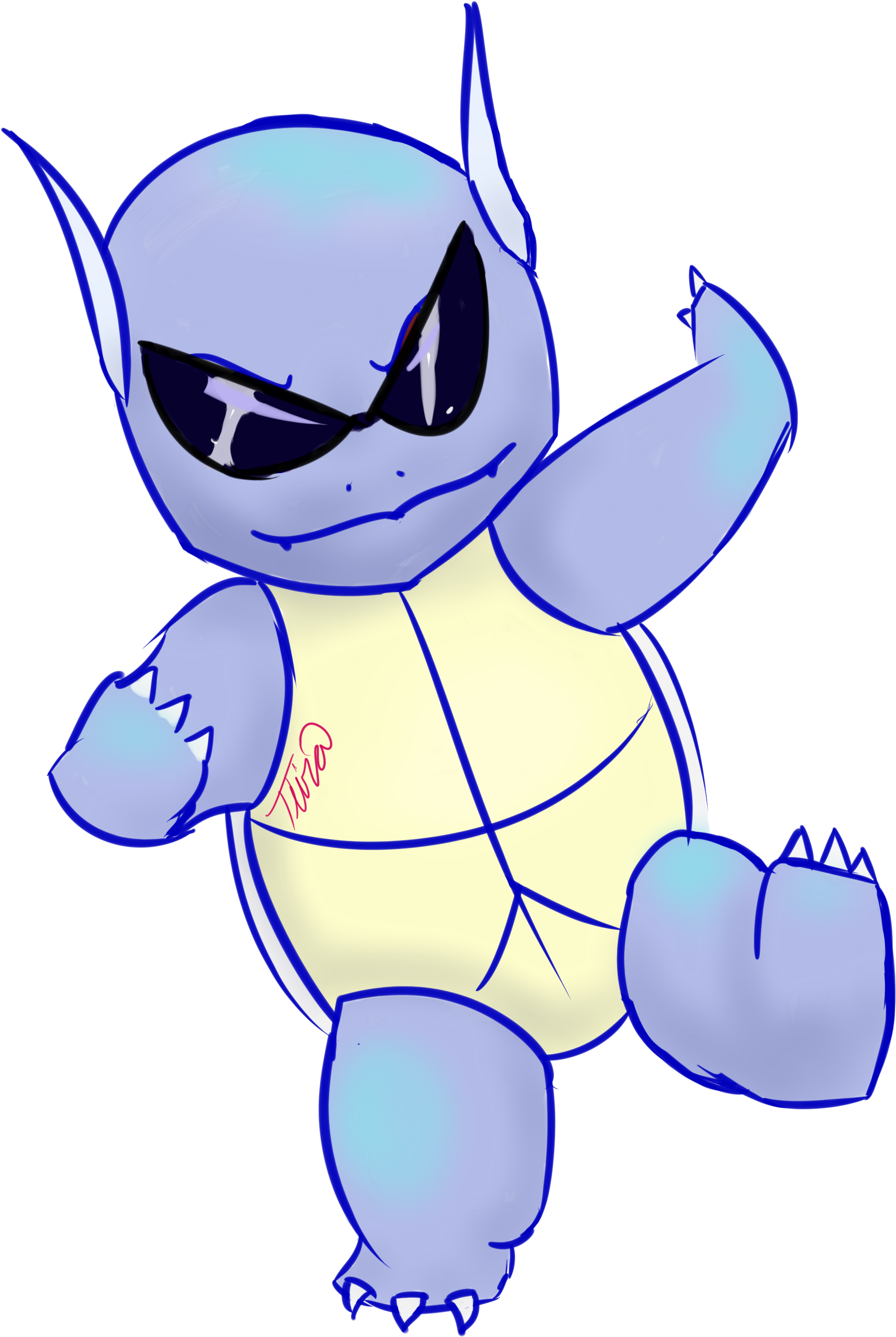 [p] 008 - Wartortle - Drawing (2136x2885), Png Download