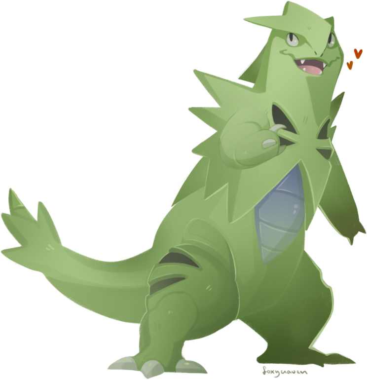 I Finished The Cutest Tyranitar Comm Today - Cartoon (800x800), Png Download
