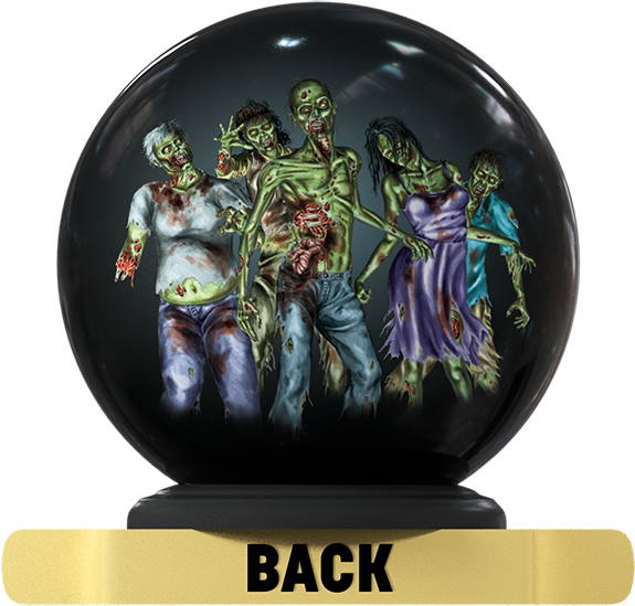 Zombie Horde Bowling Ball (575x549), Png Download