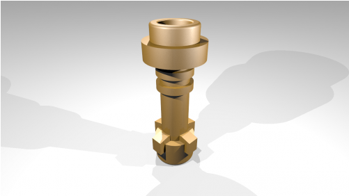Arma Pentru Minifig, Baza - Brass (500x500), Png Download