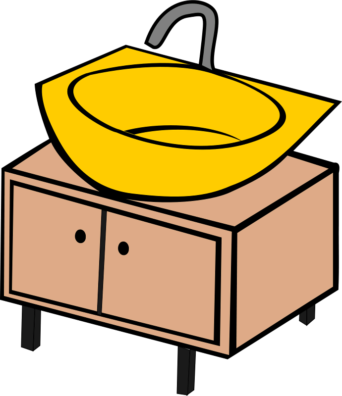 This Graphics Is Wash The Dishes About Basin, Bathroom, - Basin Clipart (690x800), Png Download