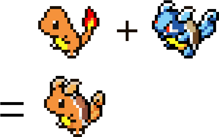 Charmander Wartortle Pokemon Fusion - Pokemon Charmander Perler Bead Necklace, Perler Bead, (850x510), Png Download