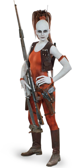Images Of Aurra Sing - Star Wars. Wanted Bounty Hunter - Vv.. (312x657), Png Download