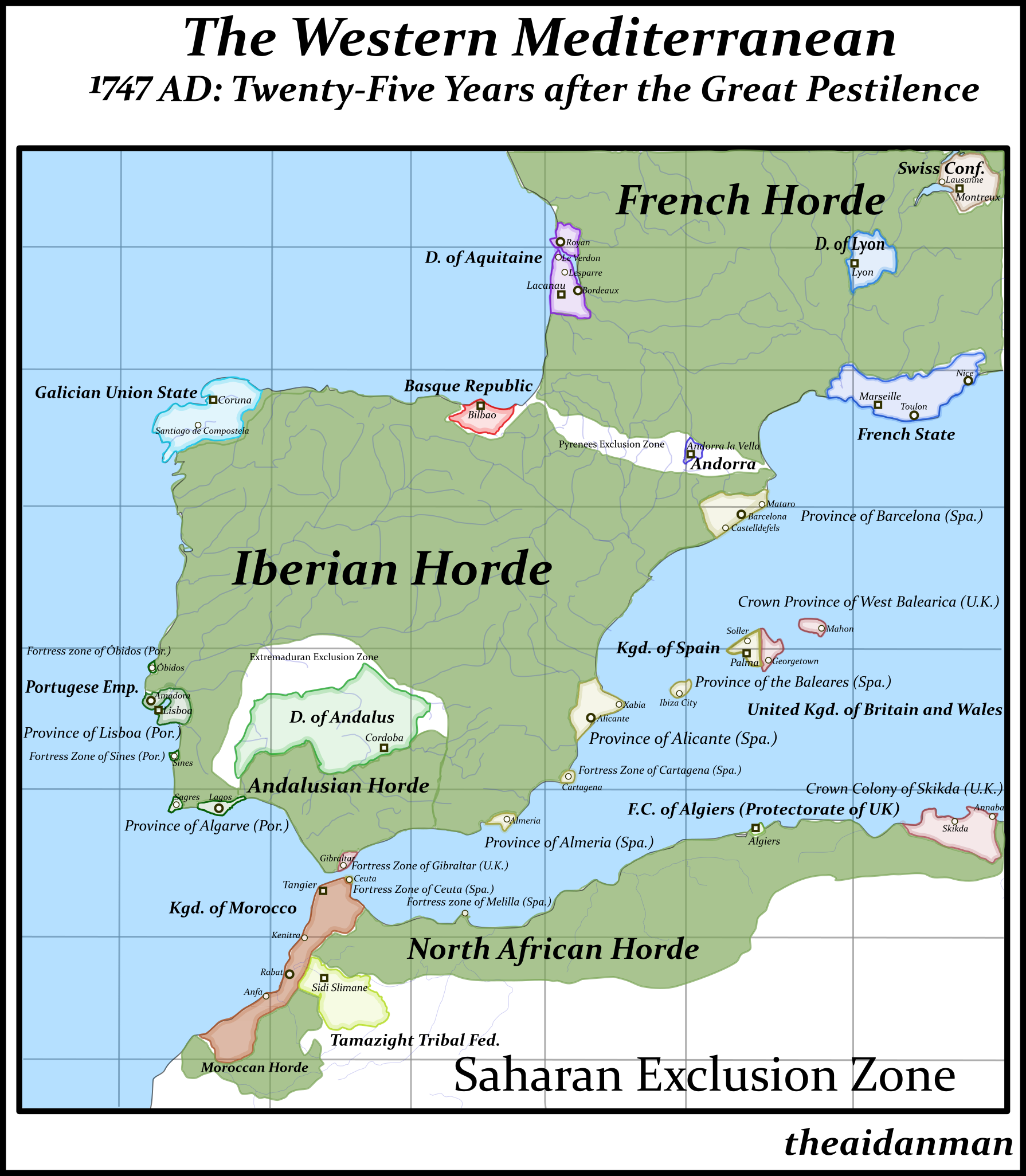 My First Map - Map Aquitaine Alternate History (1790x2052), Png Download