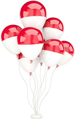 Illustration Of Flag Of Indonesia - Indonesian Flag Balloon Png (640x480), Png Download