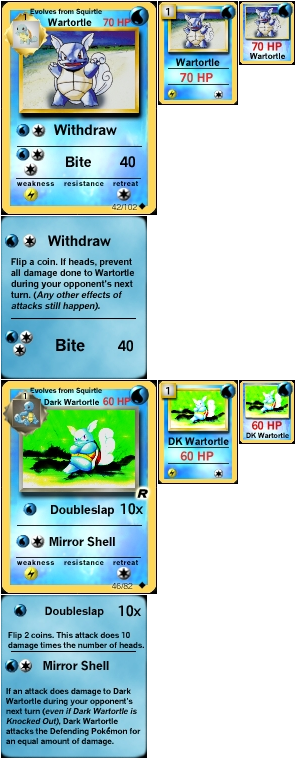 #008 Wartortle - Pokemon Card (296x759), Png Download