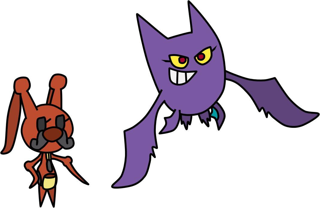 Everyone's Favorite Kricketune And Crobat - Cartoon (1068x695), Png Download