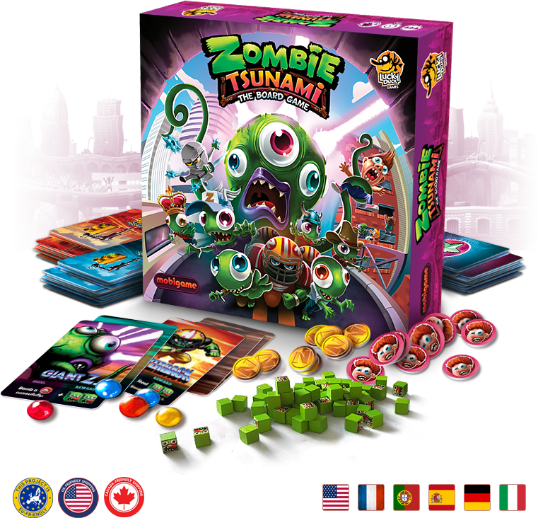 Players Will Have To Collaborate, Bluff And Sometimes - Zombie Tsunami Board Game (761x732), Png Download