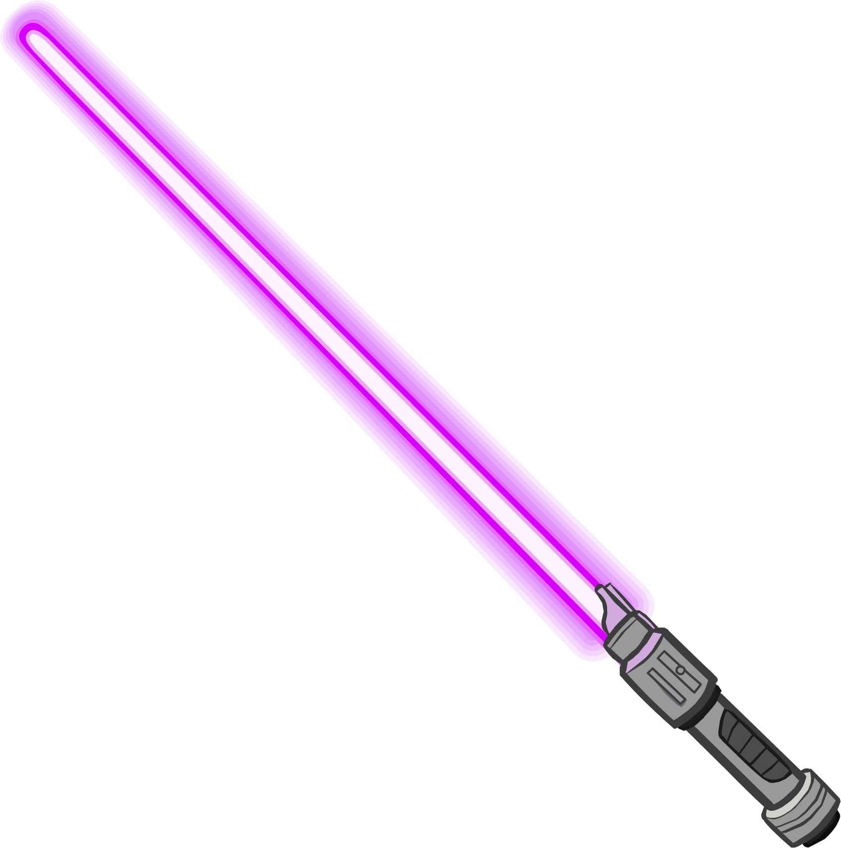 Purple Lightsaber Icon - Purple Lightsaber (1694x1709), Png Download
